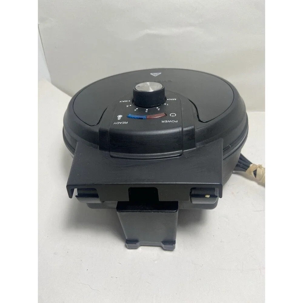 Chefman Anti-Overflow Belgian Waffle Maker Shade Selector Non-Stick Black Tested